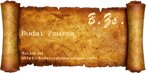Budai Zsuzsa névjegykártya